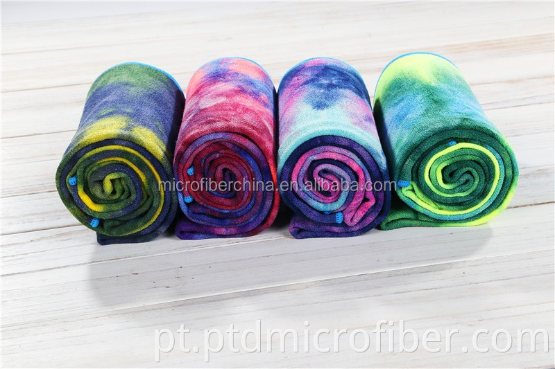 tie dye yoga towel